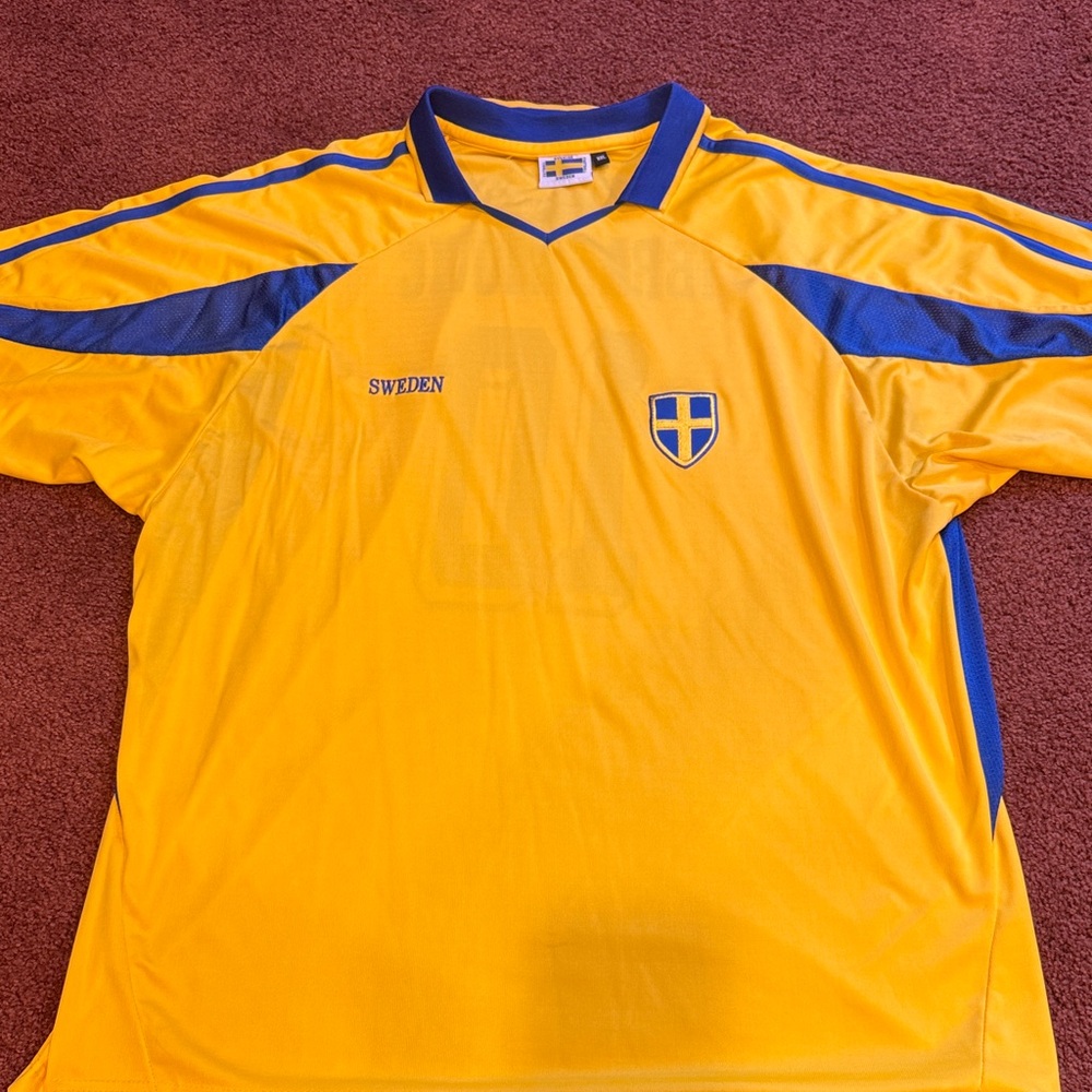 Zlatan Ibrahimović Swedish Yellow and Blue Sweden Soccer Jersey 10